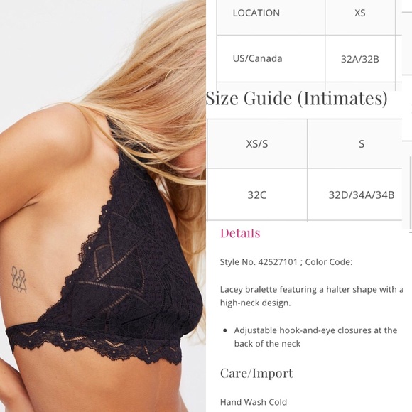 🆕 Free People Moonstruck Bralette in Black (XS) - Picture 3 of 8